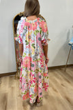 Spring Mix Short Sleeve Dress Natural