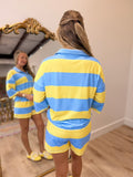 Lemon Sky Collared 2 Piece Short Set
