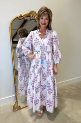 Mudpie Farris Floral Maxi Dress White