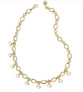 Kendra Scott Ashton Pearl Chain Necklace Gold White Pearl