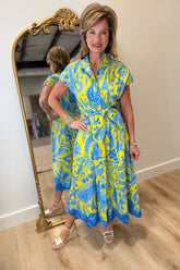 APNY Tie Front Dress Yellow