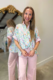 Umgee First Bloom Floral Striped Top
