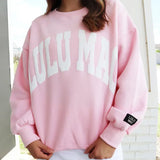 Lulu Mac Sweatshirt Light Pink/White