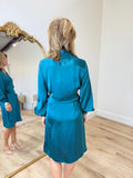 Foxcroft Valentina Wrap Dress Emerald