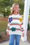 Flirting with Floral Sweater Ivory
