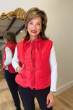 Multiples Collar Vest Crimson