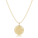 E Newton 17" Gold 2mm Choker Cherish Large Locket