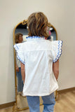 Umgee Ruffle Accent Top White