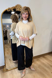 Renuar Poncho Style Sweater Tan