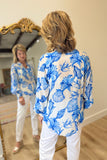 Apny Summer Seas Blouse Blue