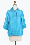 Damee Wide Ball Collar Jacket Sky Blue