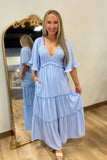 Flutter & Flow Maxi Dress Blue