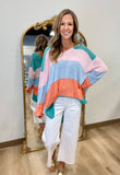 Mudpie Antonie Striped Sweater Multi