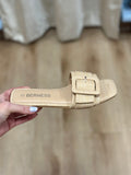 Ellie Buckle Strap Sandal Natural