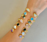 Easton Elle Misty Cuff Round Pearl Bracelet