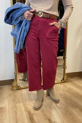 Renuar Cropped Wide Leg Pant Porto