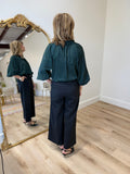 Boho Chic Animal Green Print Blouse