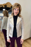Charlie B Metallic Knit Jacket Brass