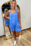 Cozumel Sporty Romper Blue