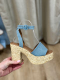 Everly Platform Sandal Denim