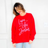 Love Like Jesus Sweatshirt Red