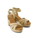 TOMS Majorca Strappy Sandal Almond Raffia