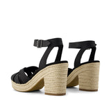 TOMS Majorca Strappy Sandal Black Leather