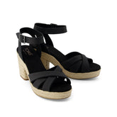TOMS Majorca Strappy Sandal Black Leather