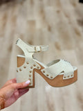 PRE ORDER Rebel Front Stitch Platform Heel Beige
