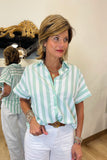 Everyday Stripe Blouse Mint