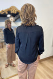 Renuar Long Sleeve Black Blouse