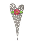 Grey Polka Dot Heart Door Hanger