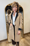Renuar Reversible Car Coat Mocha Black