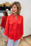 Renuar Woven Blouse Scarlet