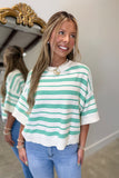 Willow Green Stripe Sweater