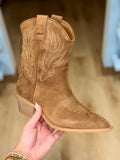 Claire Suede Booties Coffee