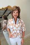 Spot On Spring Blouse Taupe