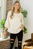 Joh Walynn Pearl Ribbon Bow Top Cream