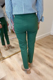Renuar Pull On Ankle Pants Olive