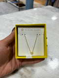 Kendra Scott Boxed Ashton Gold Pearl Pendant Necklace White Pearl