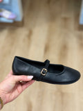 Faye 4 Mary Janes Flat Black
