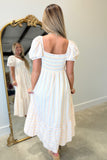 Sorbet Stripes Smocked Midi Dress