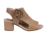 Zaki Block Heel Sandal Natural