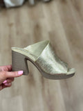 Morgen Chunky Heel Mule Gold