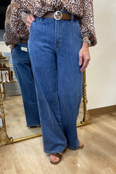 Charlie B Wide Leg Pant Blue