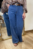Charlie B Wide Leg Pant Blue