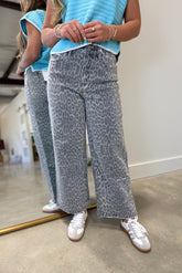 Vervet Wide Leg Jean Grey Leopard