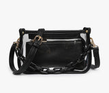 Jen & Co Jessica Clear Crossbody Black