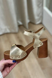 Yuzu Platform Sandal Gold