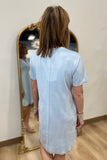 Joh Audrey V Neck Short Sleeve Dress Sky
